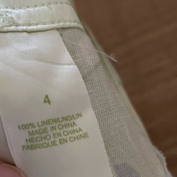 Sigrid Olsen|So be it, Tan Floral Linen Wide leg pants, lagenlook style••• - Picture 10 of 16